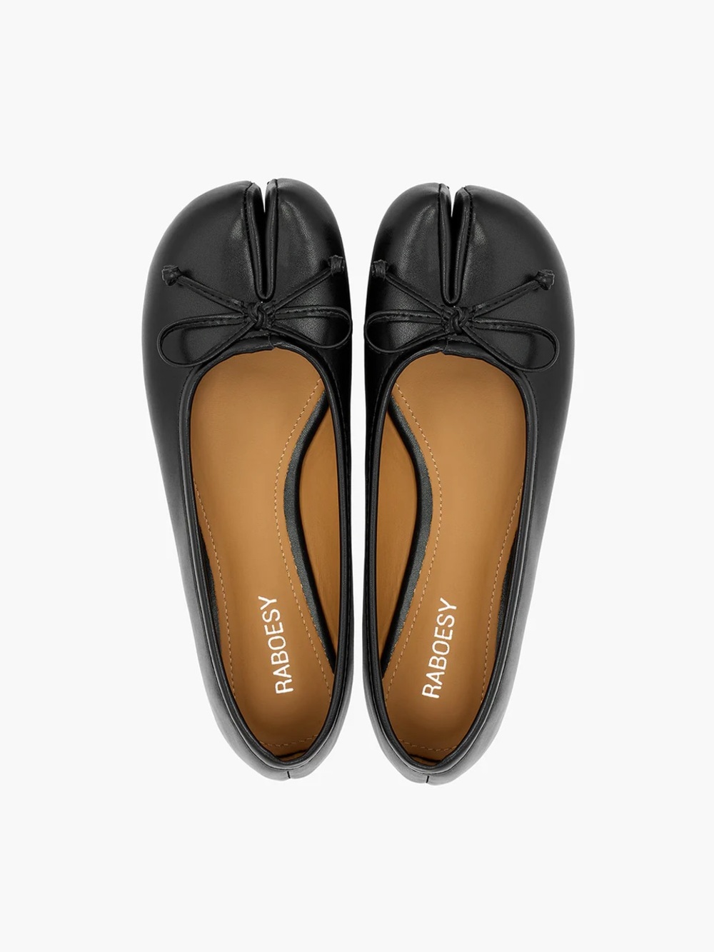 Raboesy Black Tabi Flats sz 8